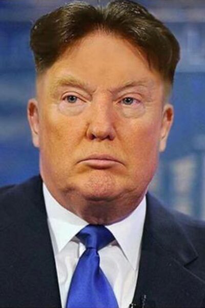 face swaped president trump deepfake image